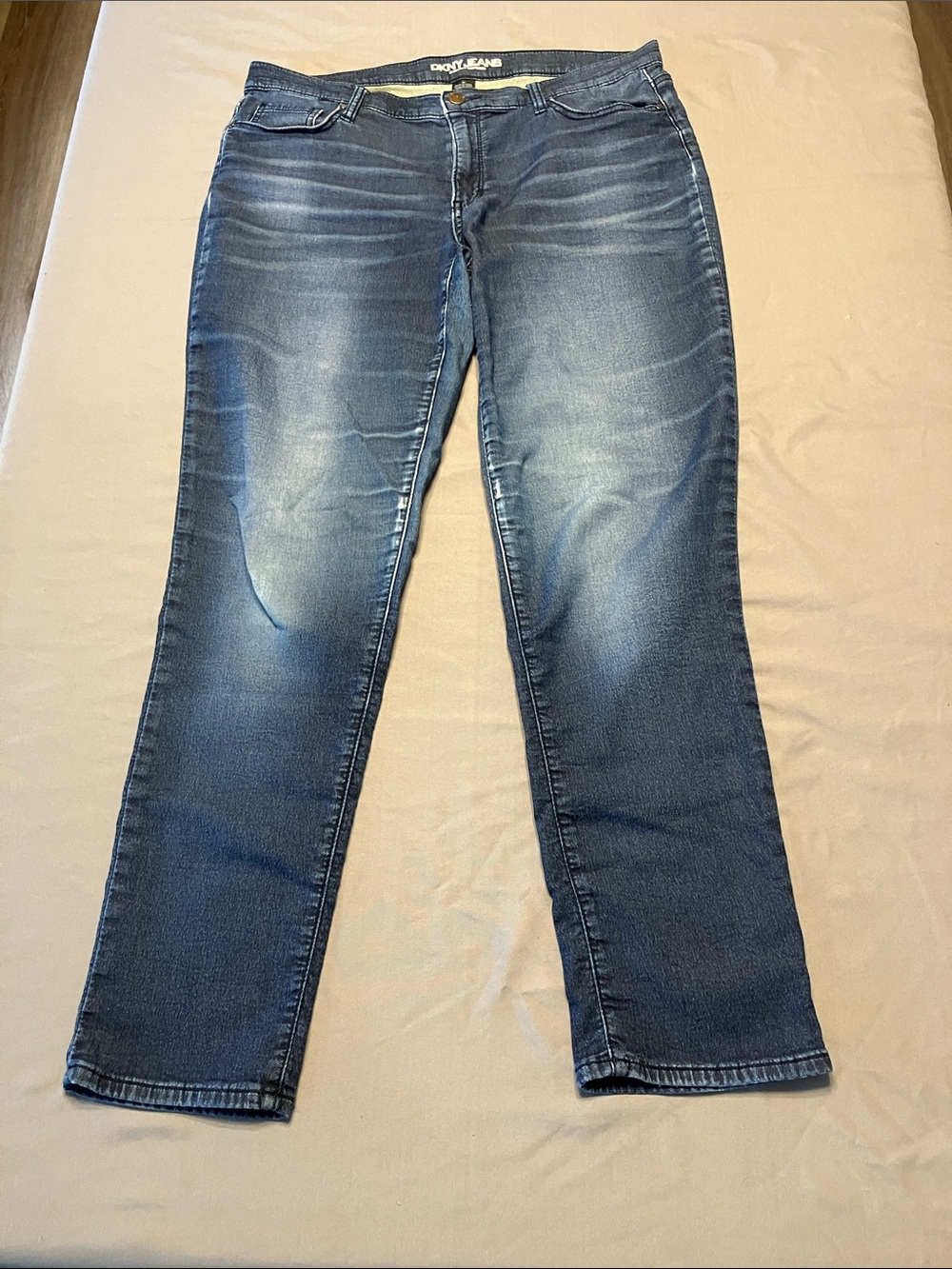DKNY Women’s Straight Jeans in Medium Blue Wash